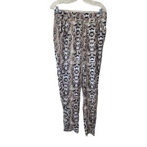 Divided H&M Pants Size 8 Snake Skin pattern Brown White Black Stretch